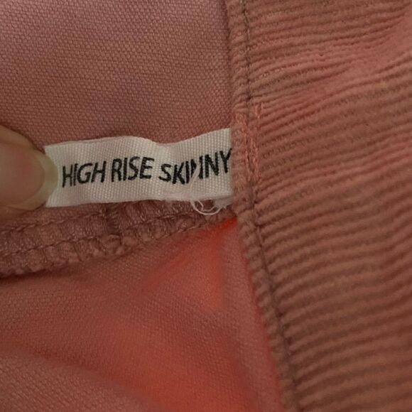Rag & Bone High Rise Skinny Corduroy Pants Cameo Pink Womens Size 27 - Picture 8 of 10